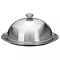 Excellent Houseware Dom tip clopot cu suport servire, o?el inoxidabil foto