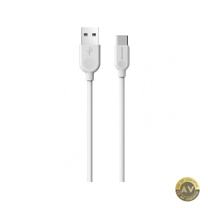 Cablu Date si Incarcare USB-A - USB-C Borofone BX14 LinkJet 18W 1m Alb