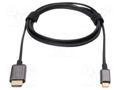 Cablu adaptor HDMI la USB C DIGITUS 1,8m USB 3.1 negru PVC