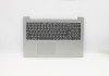 Carcasa superioara cu tastatura palmrest Laptop, Lenovo, IdeaPad 320-15IKB Type 80XL, 80YE, 81BG, 81BT, 5CB0N86311, argintie, layout US
