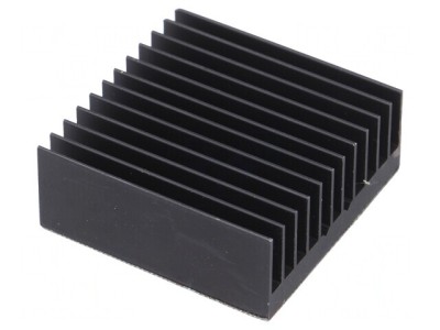 Radiator extrudat cu aripioare BGA negru 37.5mm foto