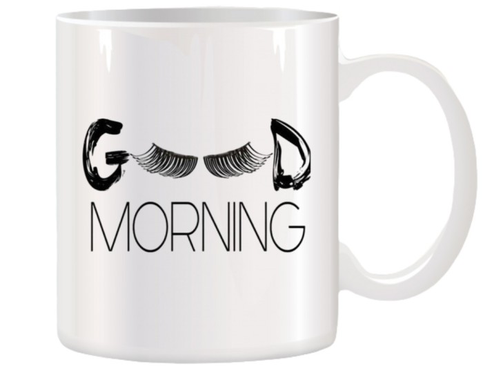 Cana alba personalizata Good Morning It&#039;s Lash O&#039;clock, INOVATIX&reg;. 330ml