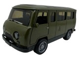 Macheta microbuz militar UAZ 1:32 replica metal usi deschise verde