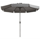 Madison Umbrelă de soare Flores Luxe, gri deschis, 300 cm, rotundă