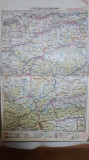 Harta Sibiu, Blaj, Sighișoara, Ocna Sibiului, Munții Făgărașului, Călărași, 1927