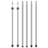 Cumpara ieftin Stalpi telescopici pentru prelata, 2 buc., 102-260 cm, aluminiu