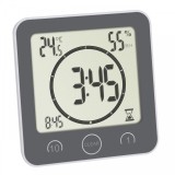 Ceas digital cu timer Tfa, 106 x 41 x 109 mm, plastic, termohigrometru integrat