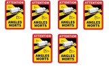 Stickere Auto Unghi Mort Camion ALM, 6 buc/set, Indicator Punct Mort, Autocolante Omologate FR