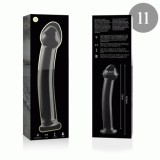 NEBULA SERIES BY IBIZA - MODEL 11 DILDO BOROSILICATE GLASS CLEAR 16 CM -O- 3 CM