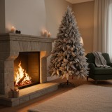 Brad artificial GLEIS 240 cm, 1770 varfuri, suport metalic, verde