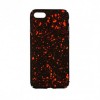 Husa Silicon Splash iPhone 7 (4.7 inch) Negru/Orange