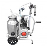 Aparat de muls vaci cu grup colector 160cc, sasiu galvanizat, bidon inox 30L, 1 post Breckner Germany