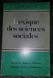 Lexique des sciences sociales/ A si R Mucchielli