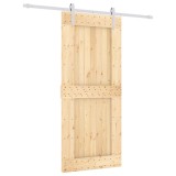 Cumpara ieftin Usa glisanta cu set feronerie, 90x210 cm, lemn masiv de pin