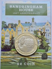2 pounds 2020 Jersey, Sandringham House, Brilliant uncirculated, Coincard, km#390