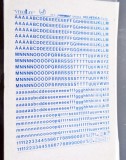 Lot de 25 de coli cu litere HELVETICA de 6 mm Tip 136 VITOLIT - IMP Oradea - anii &#039;80