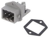 Conector dreptunghiular ST 3 pini cositorit IP54