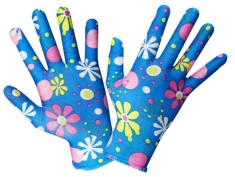 Manusi Gradina Motiv Floral ( Albastru ) - 673734 foto