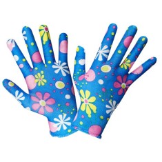 Manusi Gradina Motiv Floral ( Albastru ) - 673734