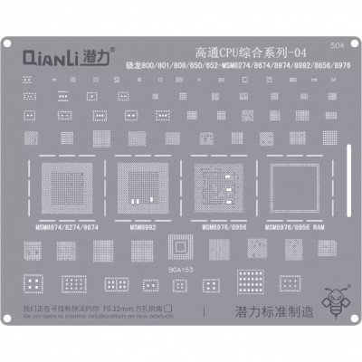 Sita BGA QIANLI QS504 pentru CPU Qualcomm SnapDragon 4 Series foto