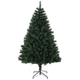 HOMCOM Brad de Crăciun Artificial, 180 cm, cu 820 de Crengi Ignifuge, Verde | Aosom Romania