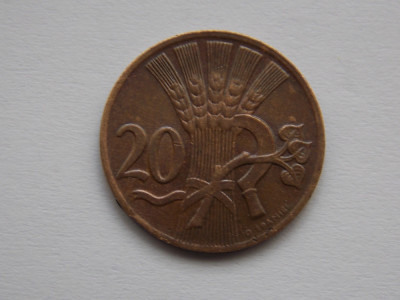 20 HALERU 1949 CEHOSLOVACIA-bronz-xf foto