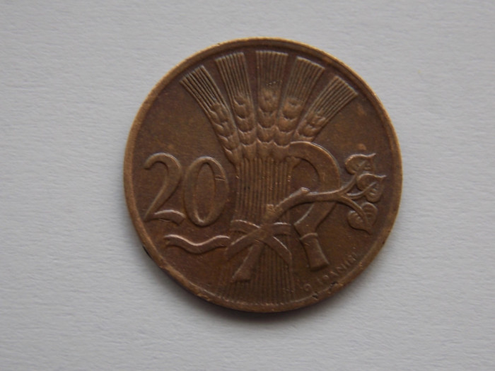 20 HALERU 1949 CEHOSLOVACIA-bronz-xf