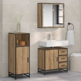 vidaXL Set de mobilier pentru baie cu sertar 3 pcs Stejar Artizanal 3402394