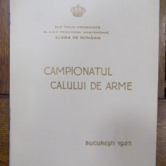 Campionatul calului de arme, Bucuresti 1925