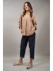 BLUZA CU DECOLTEU V DIVINA Bej TALIE UNICA