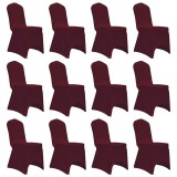 Cumpara ieftin Huse elastice pentru scaun, 12 buc., visiniu