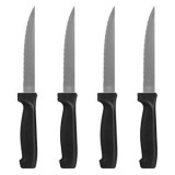Set de 4 Cuțite de Masă Zimțate din Inox, 21.5 cm, M&acirc;ner Ergonomic Negru, CMCLASS