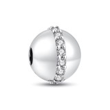 Cumpara ieftin Charm/talisman separator argint 925, JW1167, model elegant cu pietre, placat cu rodiu