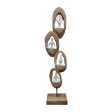 Cumpara ieftin Decoratiune de masa Yove lemn de mango natural si fier 18x9x69 cm