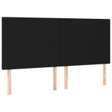 Cumpara ieftin Tablie de pat neagra 180x5x118/128 cm, material textil