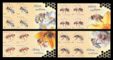 2010 Romania, Albine melifere 4 coli de 4 timbre + mansete folio LP 1854 a, MNH