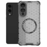 Husa compatibil cu Samsung Galaxy S25 Edge cu protectie spate si margini anti-soc; Fumuriu &ndash; Model Fagure