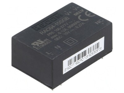 Convertor AC/DC 4W 15VDC foto