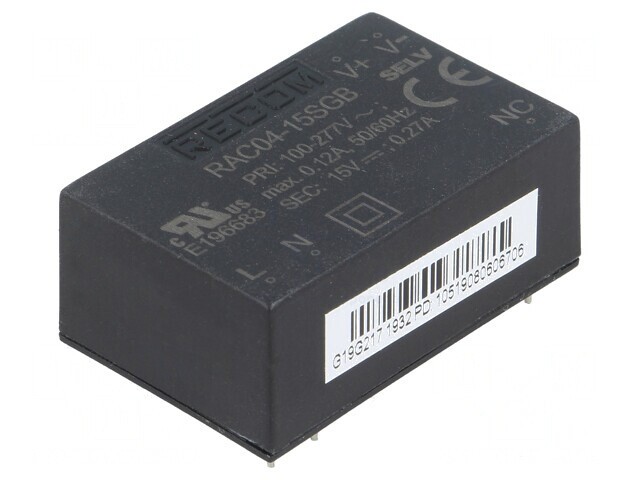 Convertor AC/DC 4W 15VDC