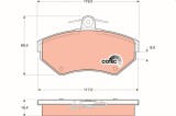 TRW GDB1266 COTEC set placute frana,frana disc