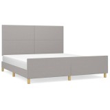 Cumpara ieftin Cadru de pat fara saltea, gri deschis, 180x200 cm, textil