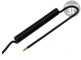 Cablu spiralat neecranat 6x0,35mm2 PUR negru 0,3m-1,2m 300V