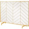 Ecran pentru semineu Vevor Gold, 980x758 mm, Otel, Auriu