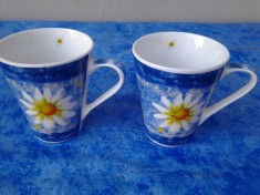 Camomile, set 2 cani cesti cafea si ceai de portelan, 250 ml