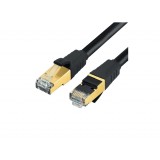 Patchcord SFTP RJ45-RJ45 Cat.7, LSZH, 3m, negru - EMTEX &quot;SFTP-7-3-BK-LSZH-EMT&quot; (timbru verde 0.08 lei)