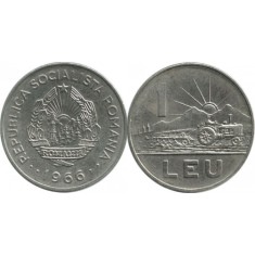 Romania 1966 - 1 leu, circulata