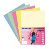 Carton colorat A3 Fabrisa 16237, 180g/mp, mix 5 culori pastel, top 50 coli