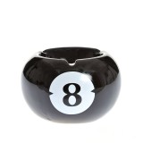 Scrumiera minge neagra 10.5 cm