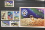 PC423 - Barbados 1979 Spatiu/ Aselenizare, serie + colita MNH, 6v +1v