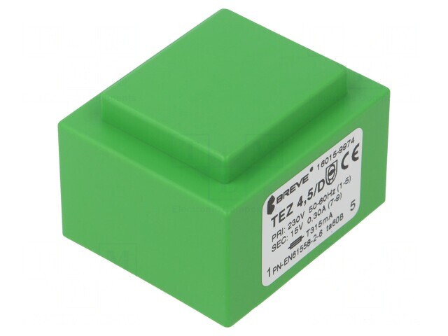Transformator &icirc;ncapsulat 15V 300mA PCB